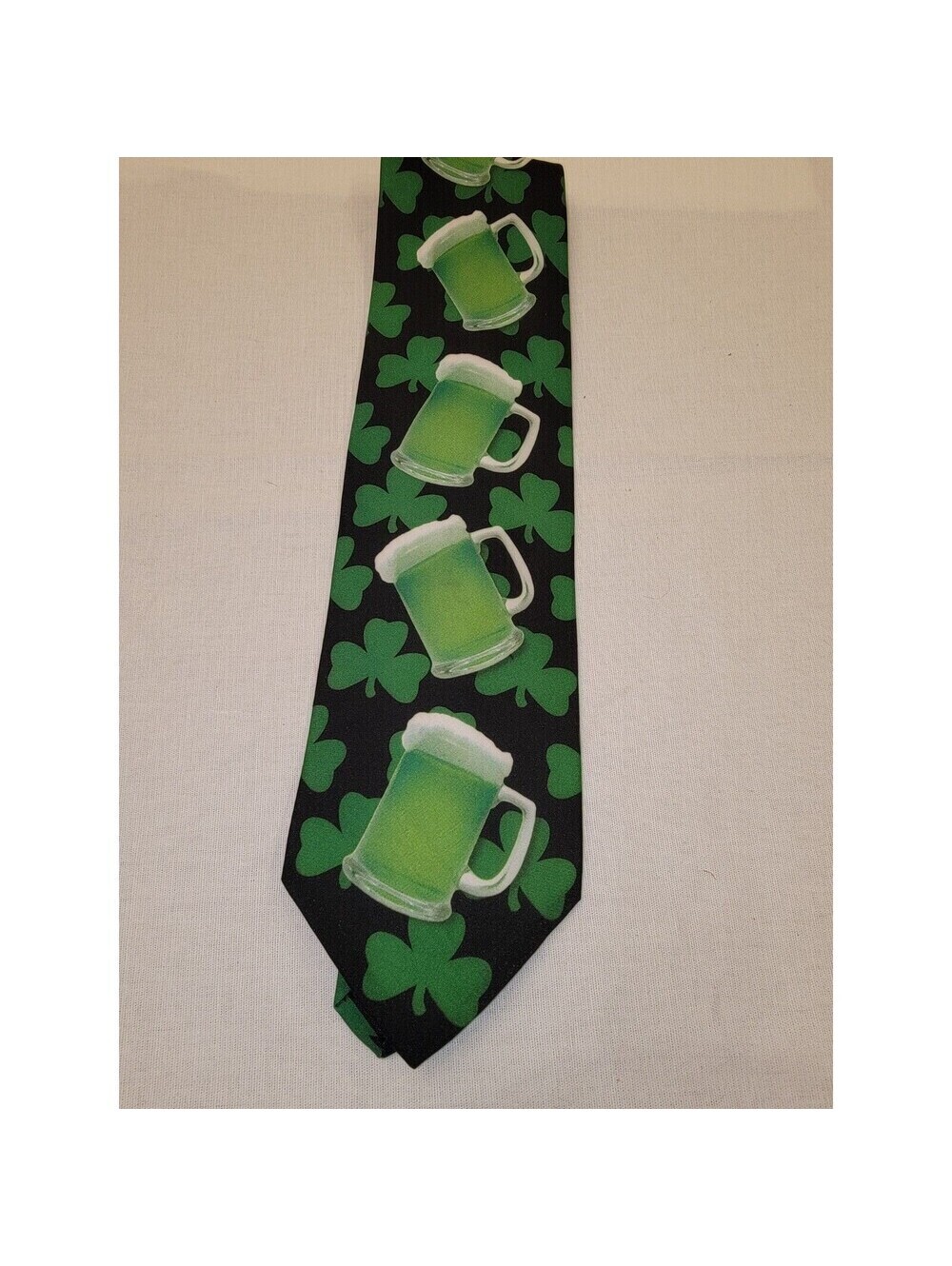 1997 Vintage Ralph Marlin St. Patrick's Green Beer Repeat Black Tie